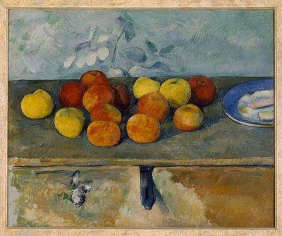 リンゴとクッキー 作： Paul Cézanne